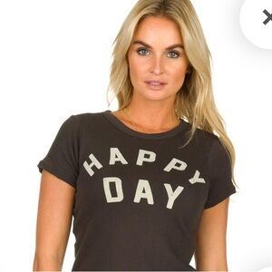 NWT Chaser T-shirt Happy Day color: black Size Small